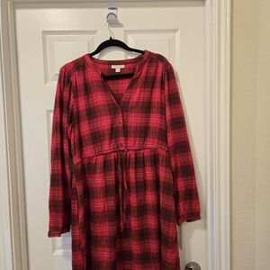 Knox Rose Red Plaid Mini Dress